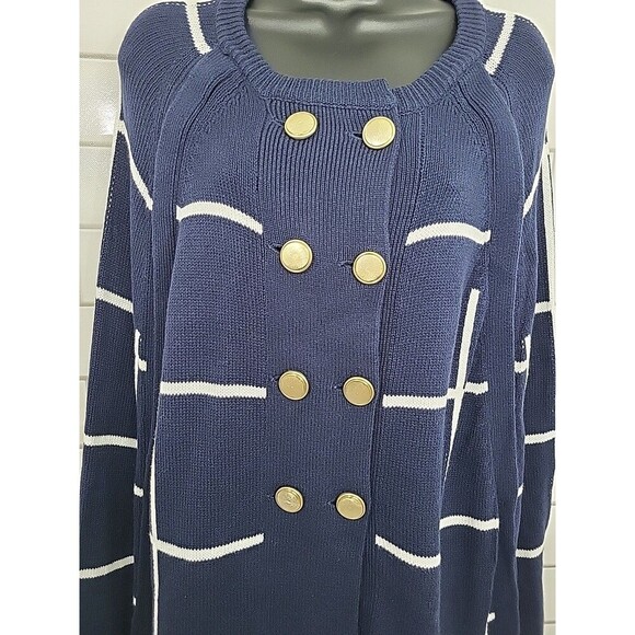 Women's Crown and Ivy Poncho Cape Classy Quiet Luxury Coastal One Size Fits All - Picture 3 of 8